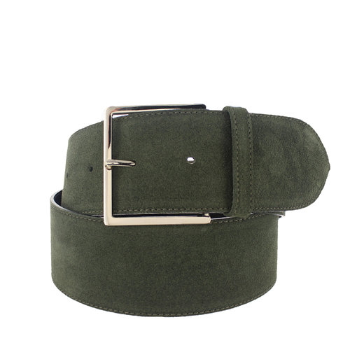  H.A.N. Isabella | Suede damesriem 6cm | Groen 