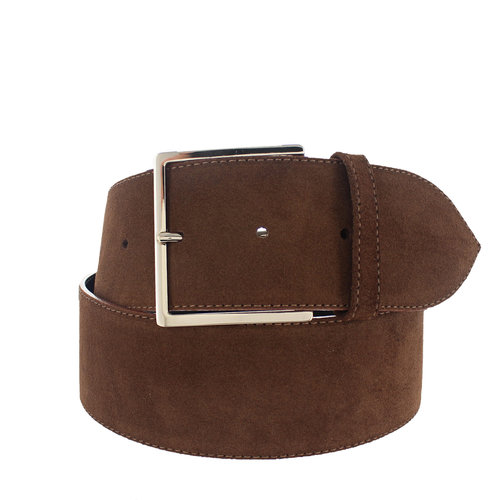  H.A.N. Isabella | Suede damesriem 6cm | Bruin 