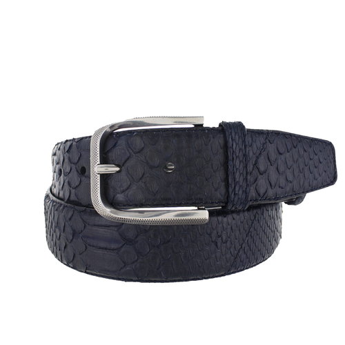  JOB86 Exclusieve python riem 4cm | Blauw 