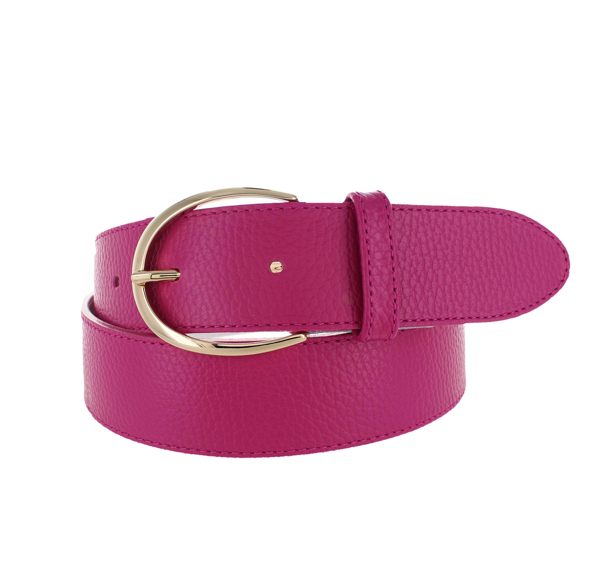 H.A.N Charlotte | Lederen damesriem 4cm | Fuchsia