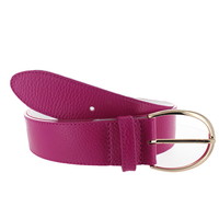 Charlotte | Lederen damesriem 4cm | Fuchsia