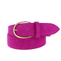 Megan | Suède damesriem 4cm | Fuchsia