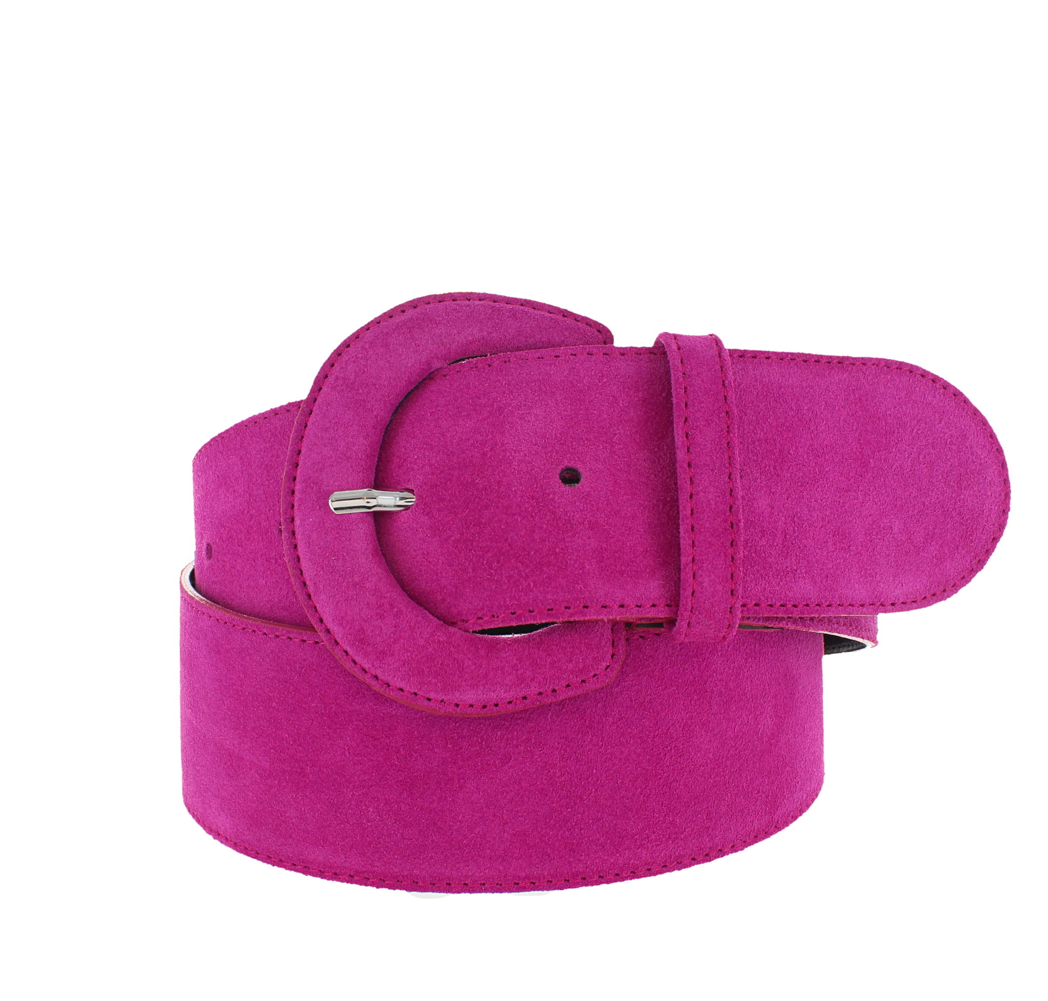 H.A.N Alice | Suède brede damesriem 6cm | Fuchsia