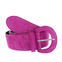 Alice | Suède brede damesriem 6cm | Fuchsia