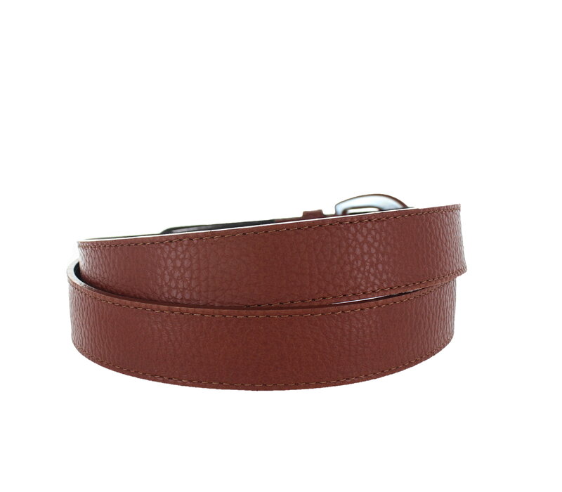 Cecile | Leren ceintuur 3cm | Cognac