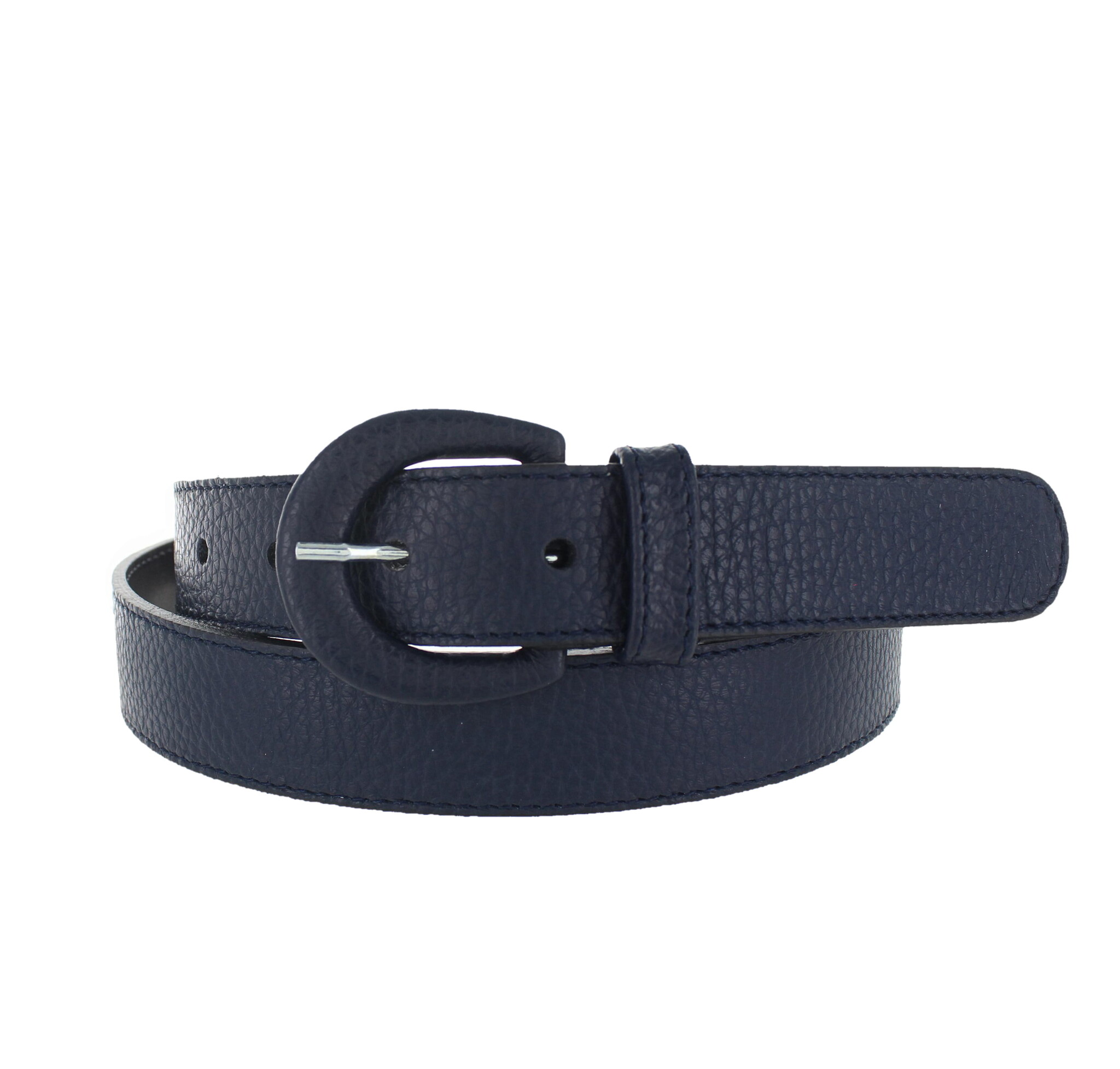 H.A.N Cecile | Leren ceintuur 3cm | Donkerblauw