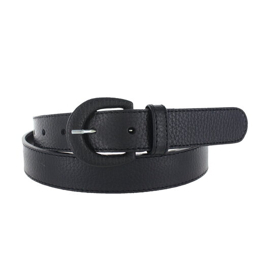  H.A.N. Cecile | Leren ceintuur 3cm | Zwart 