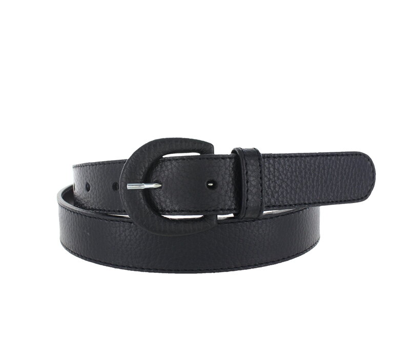 Cecile | Leren ceintuur 3cm | Zwart