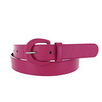 Cecile | Leren ceintuur 3cm | Fuchsia