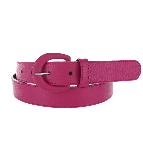  H.A.N. Cecile | Leren ceintuur 3cm | Fuchsia 