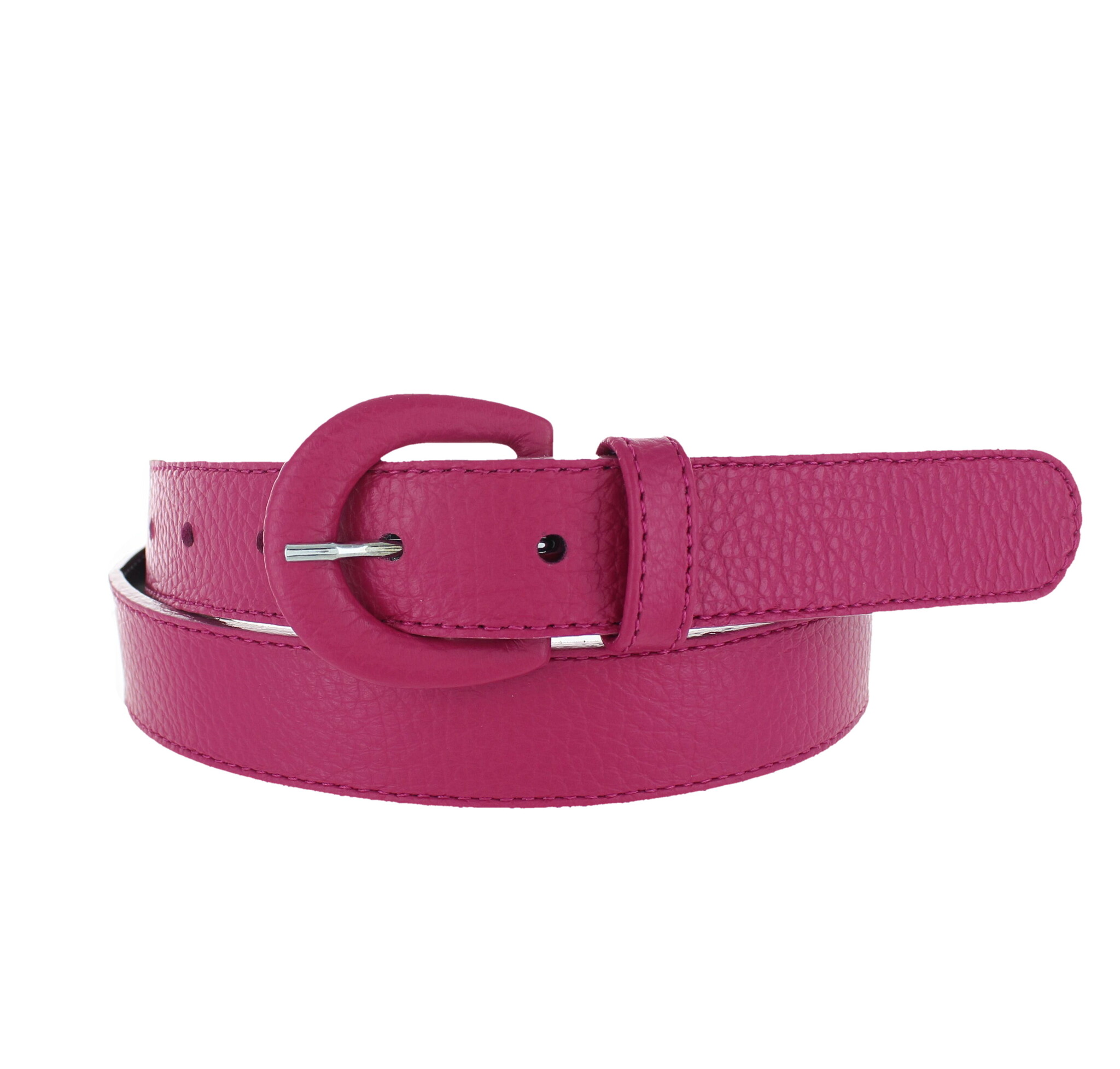 H.A.N Cecile | Leren ceintuur 3cm | Fuchsia