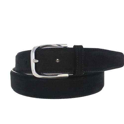  H.A.N. Donna | Suede damesriem 3,5cm | Zwart 