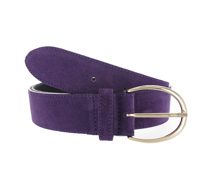 Megan | Suède damesriem 4cm | Paars