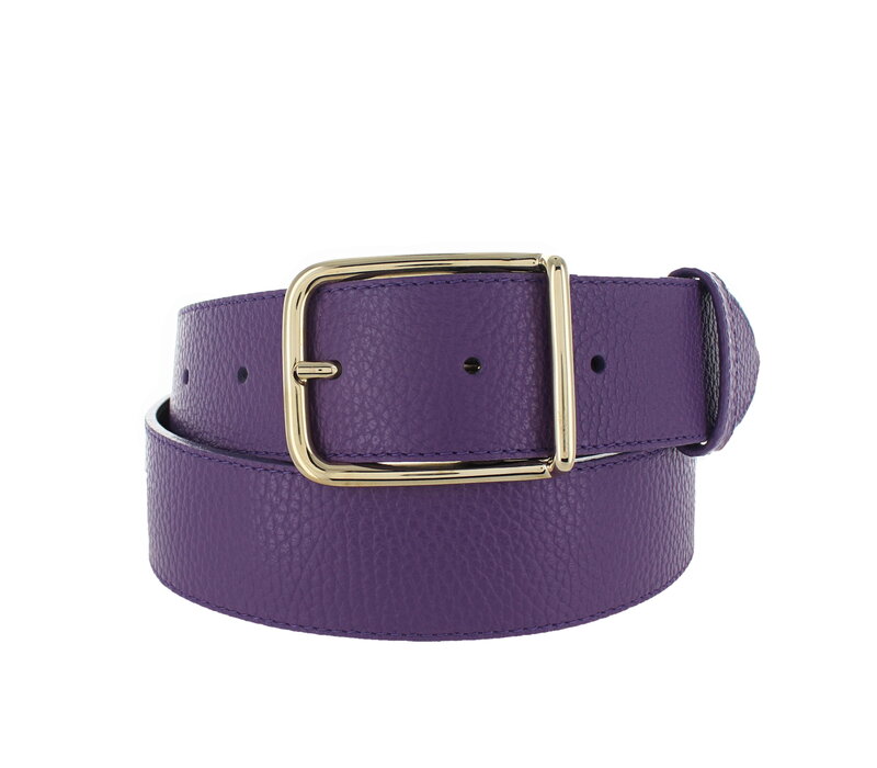 Fleur | Lederen damesriem 4cm | Paars