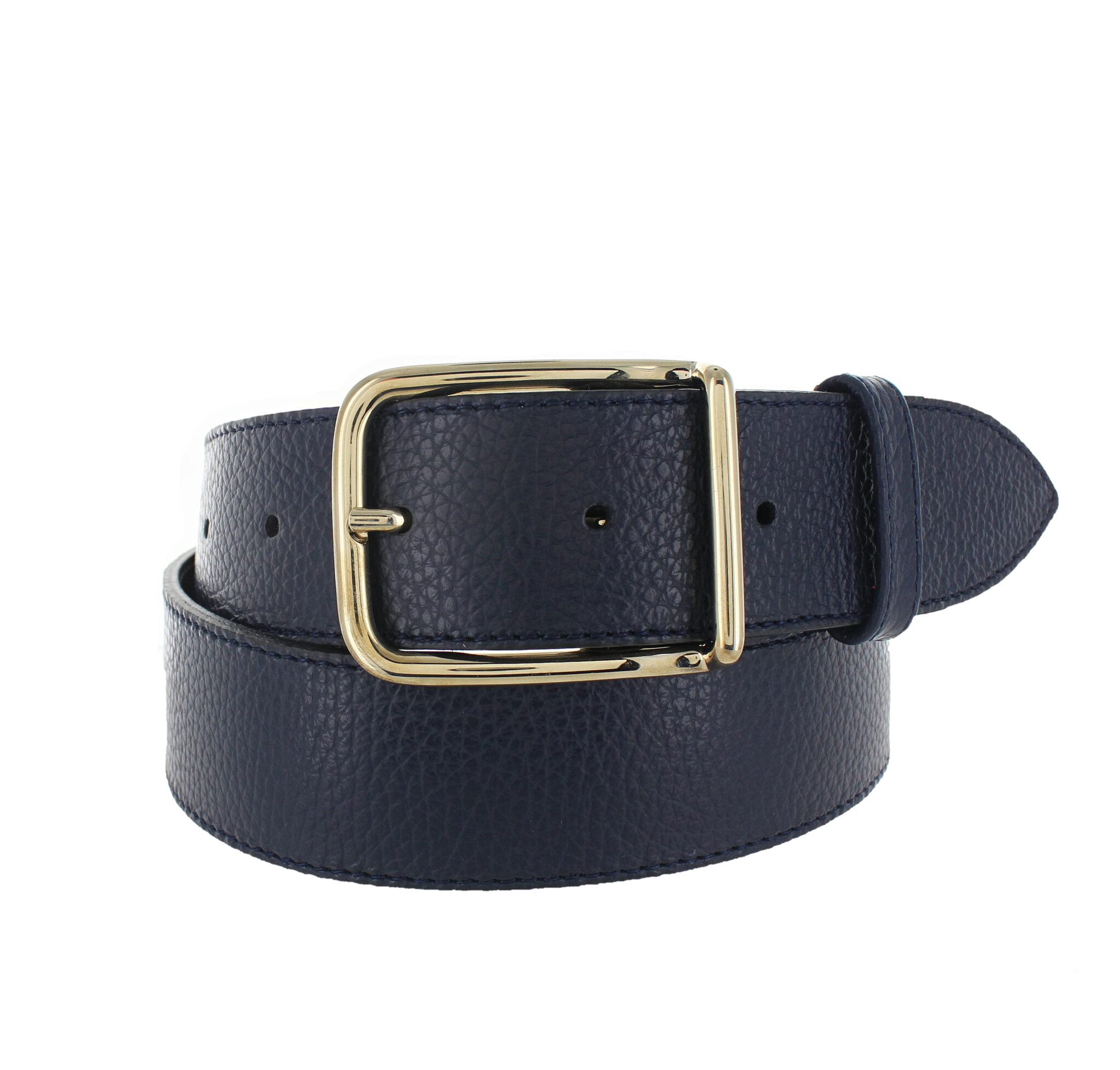 H.A.N Fleur | Lederen damesriem 4cm | Donkerblauw