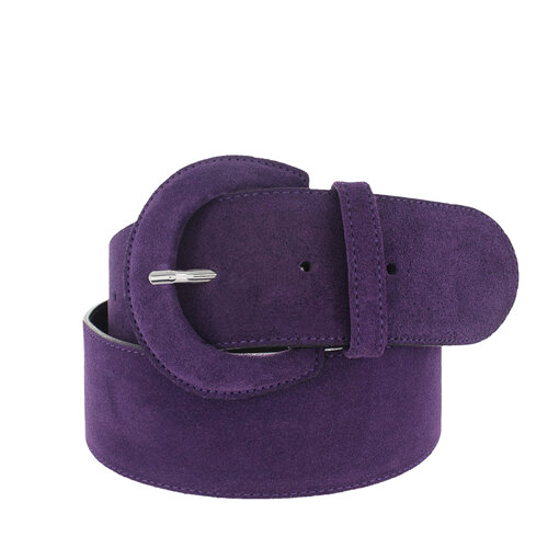  H.A.N. Alice | Suede brede damesriem 6cm | Paars 
