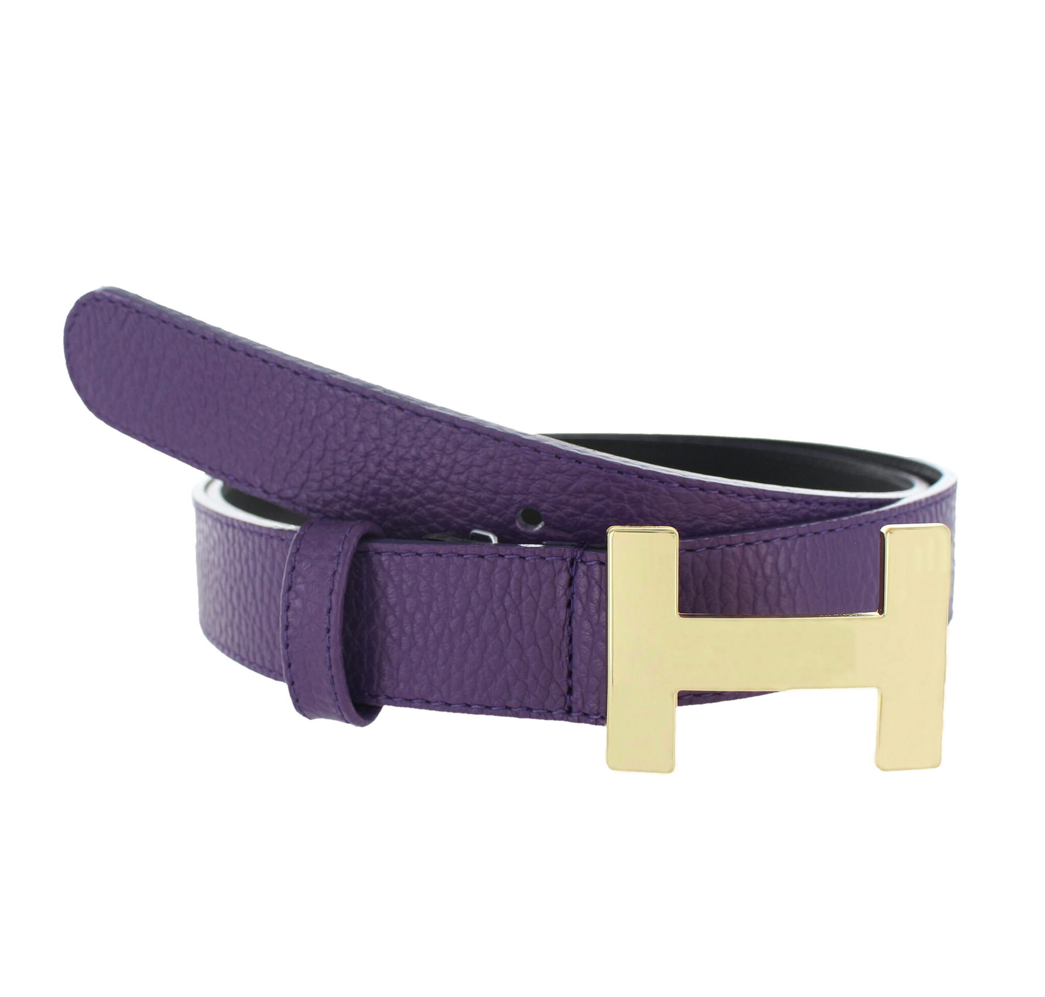H.A.N Madeleine | Lederen damesriem 3cm | Paars