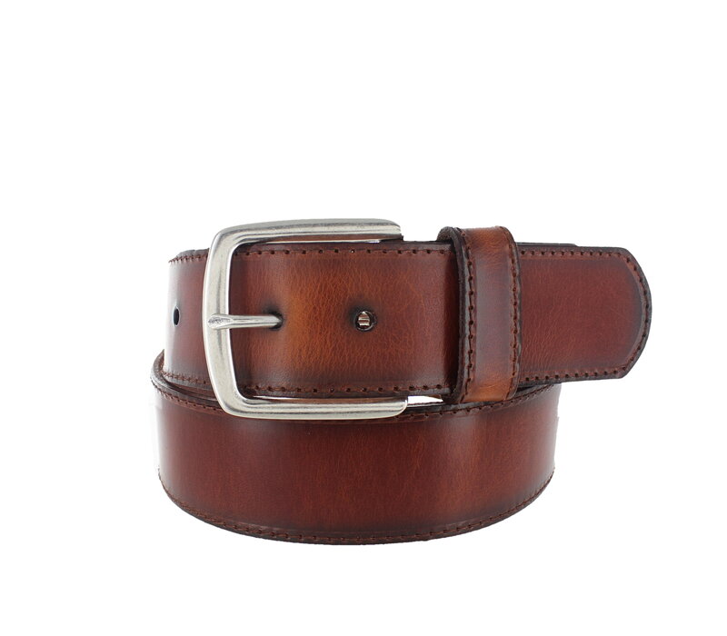 Maxim | Lederen jeansriem 4,5cm | Cognac