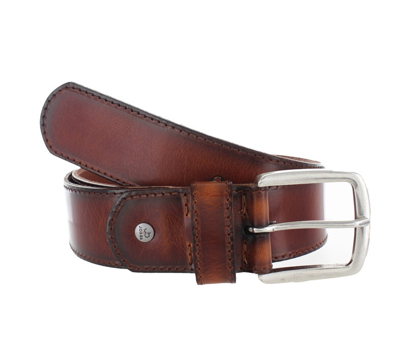 Maxim | Lederen jeansriem 4,5cm | Cognac