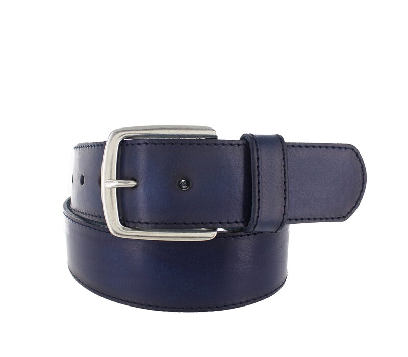 Maxim | Lederen jeansriem 4,5cm | Blauw