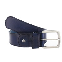 Maxim | Lederen jeansriem 4,5cm | Blauw