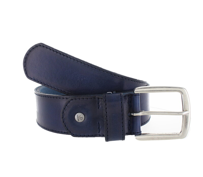 Maxim | Lederen jeansriem 4,5cm | Blauw