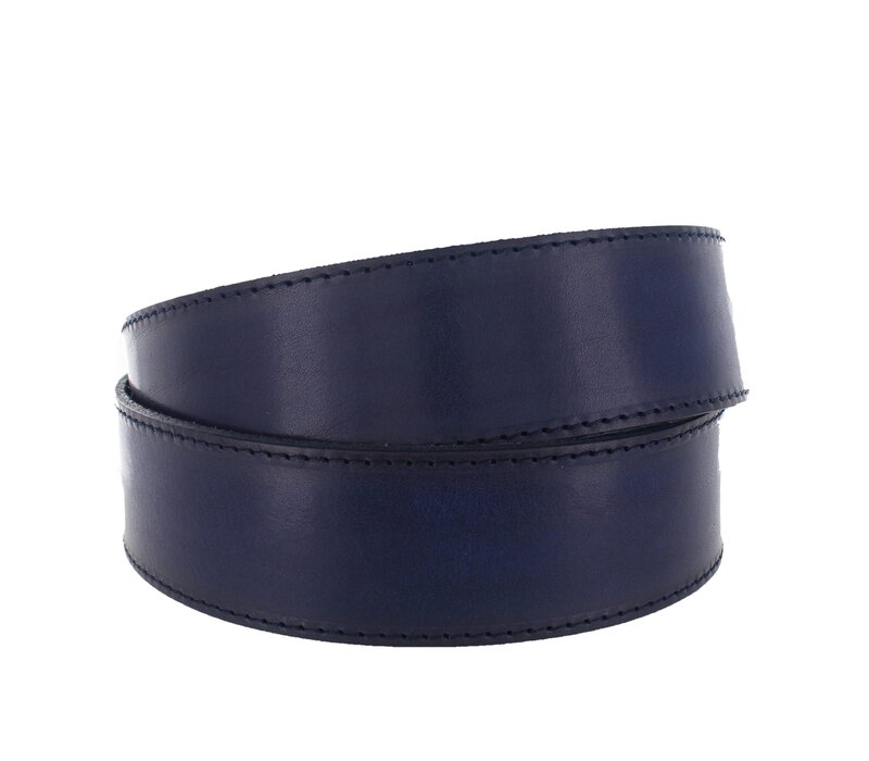 Maxim | Lederen jeansriem 4,5cm | Blauw