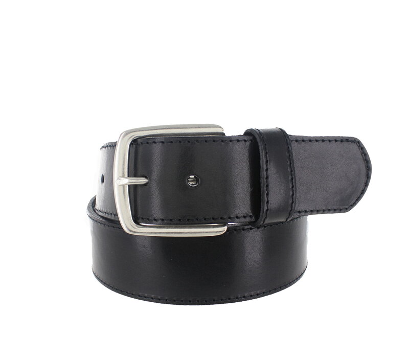 Maxim | Lederen jeansriem 4,5cm | Zwart