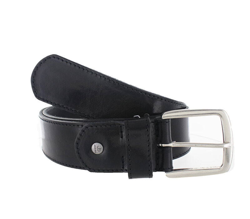 Maxim | Lederen jeansriem 4,5cm | Zwart