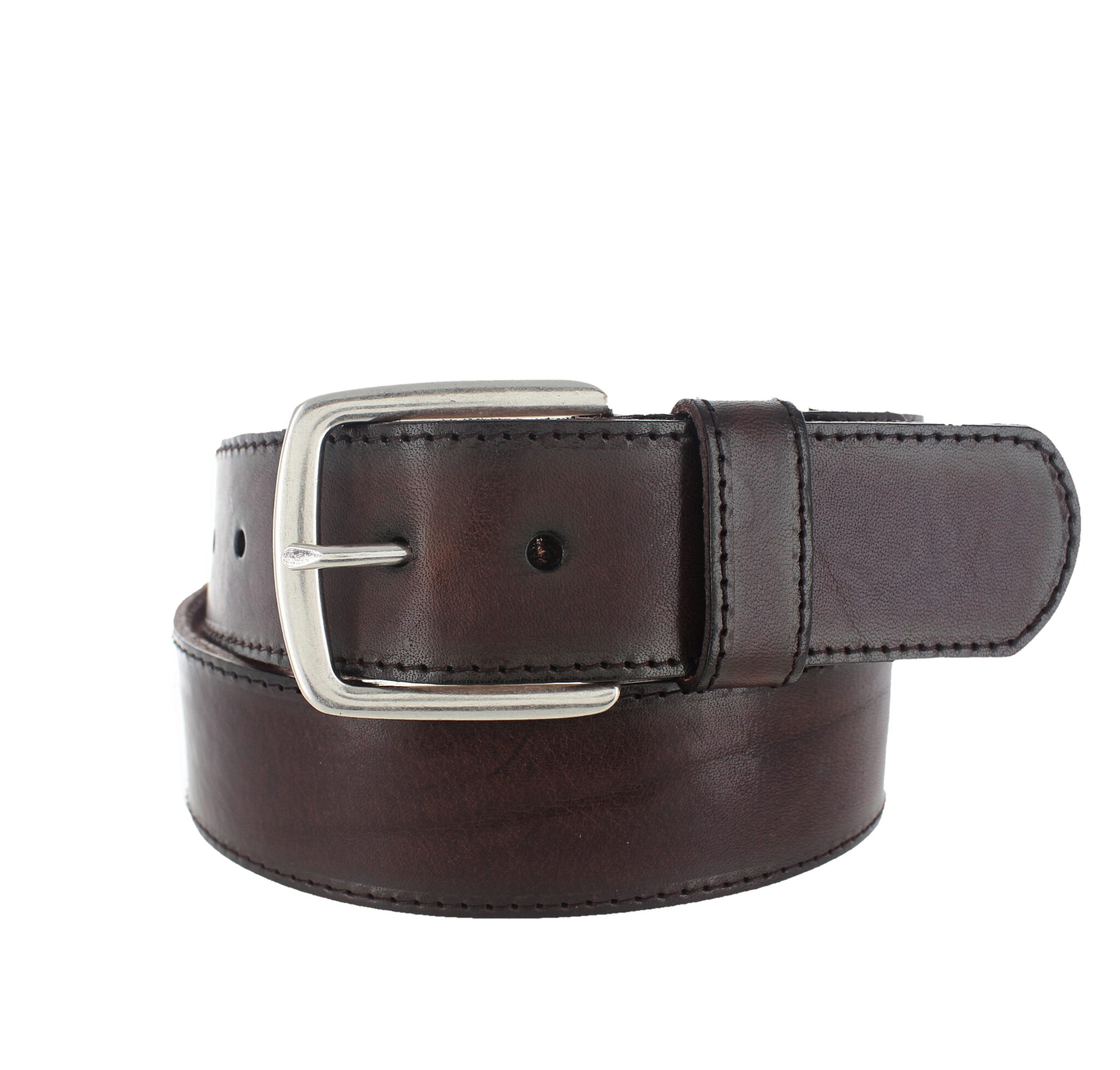 JOB86 Maxim | Lederen jeansriem 4,5cm | Donkerbruin