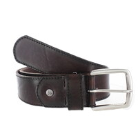 Maxim | Lederen jeansriem 4,5cm | Donkerbruin