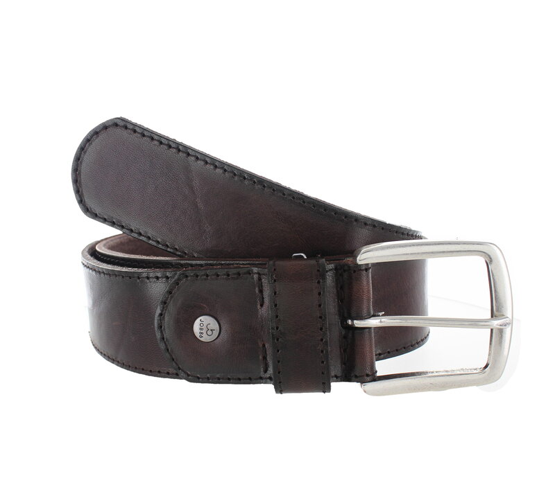 Maxim | Lederen jeansriem 4,5cm | Donkerbruin