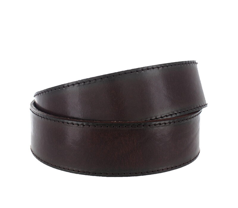 Maxim | Lederen jeansriem 4,5cm | Donkerbruin