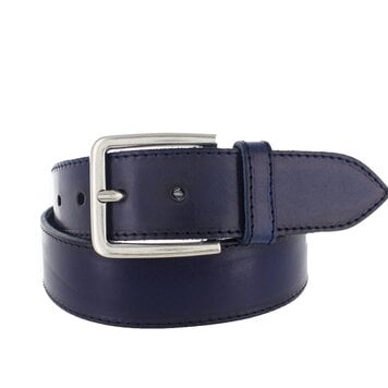 Blauwe lederen heren riem, JOB86, Leandro