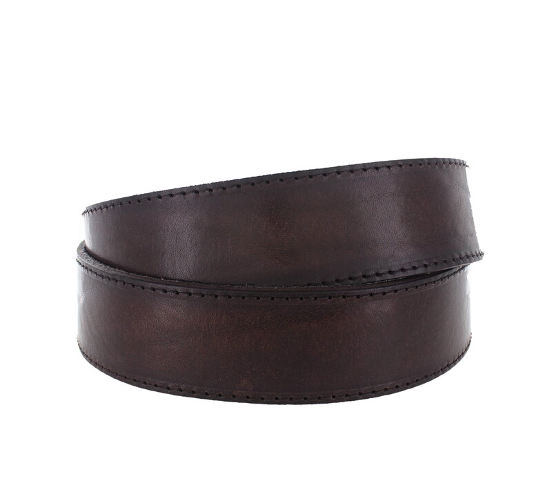 Lucio | Heren jeansriem 4cm | Donkerbruin