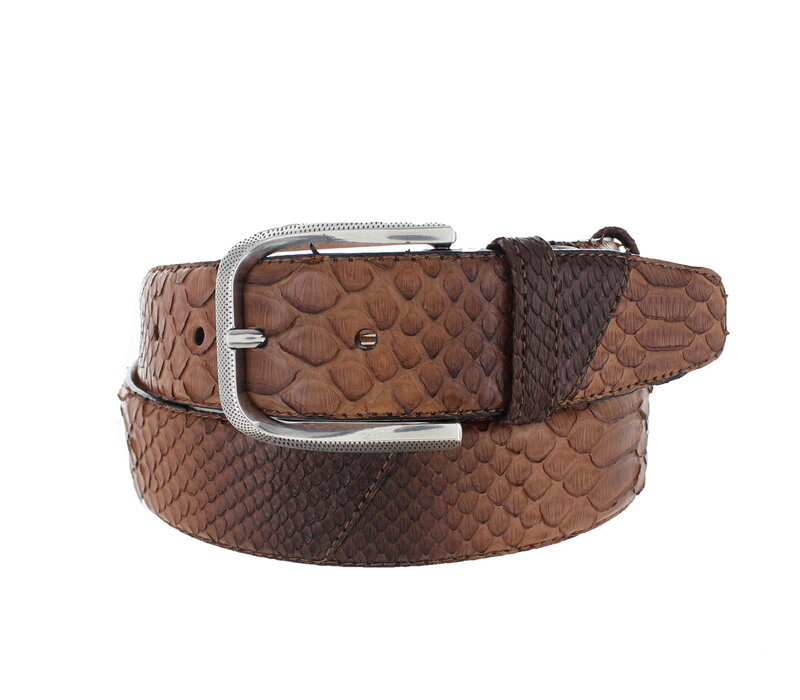 Exclusieve python riem 4cm | Curry bruin