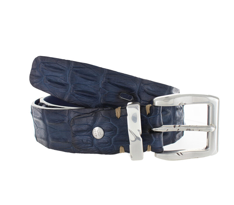 Exclusieve krokodillen riem | Blauw