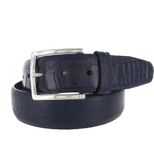  JOB86 Struisvogel lederen riem | Blauw 