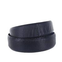 Struisvogel lederen riem | Blauw