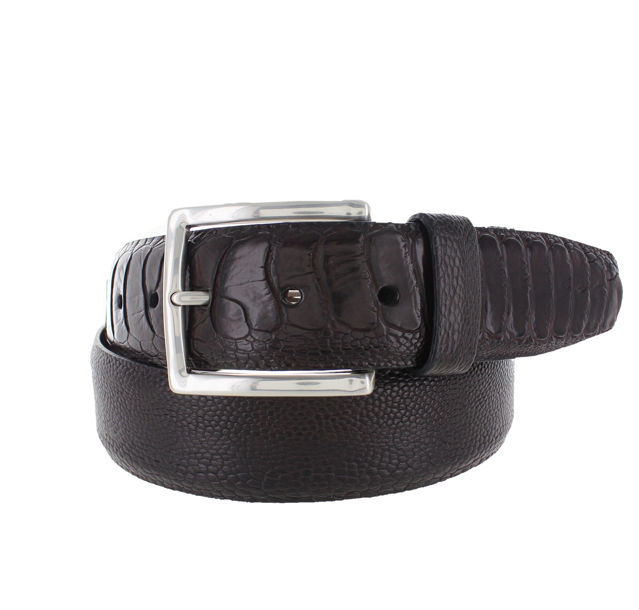 JOB86 Struisvogel lederen riem | Bruin