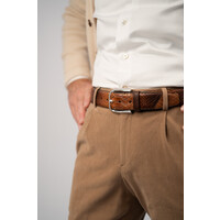 Exclusieve python riem 4cm | Curry bruin