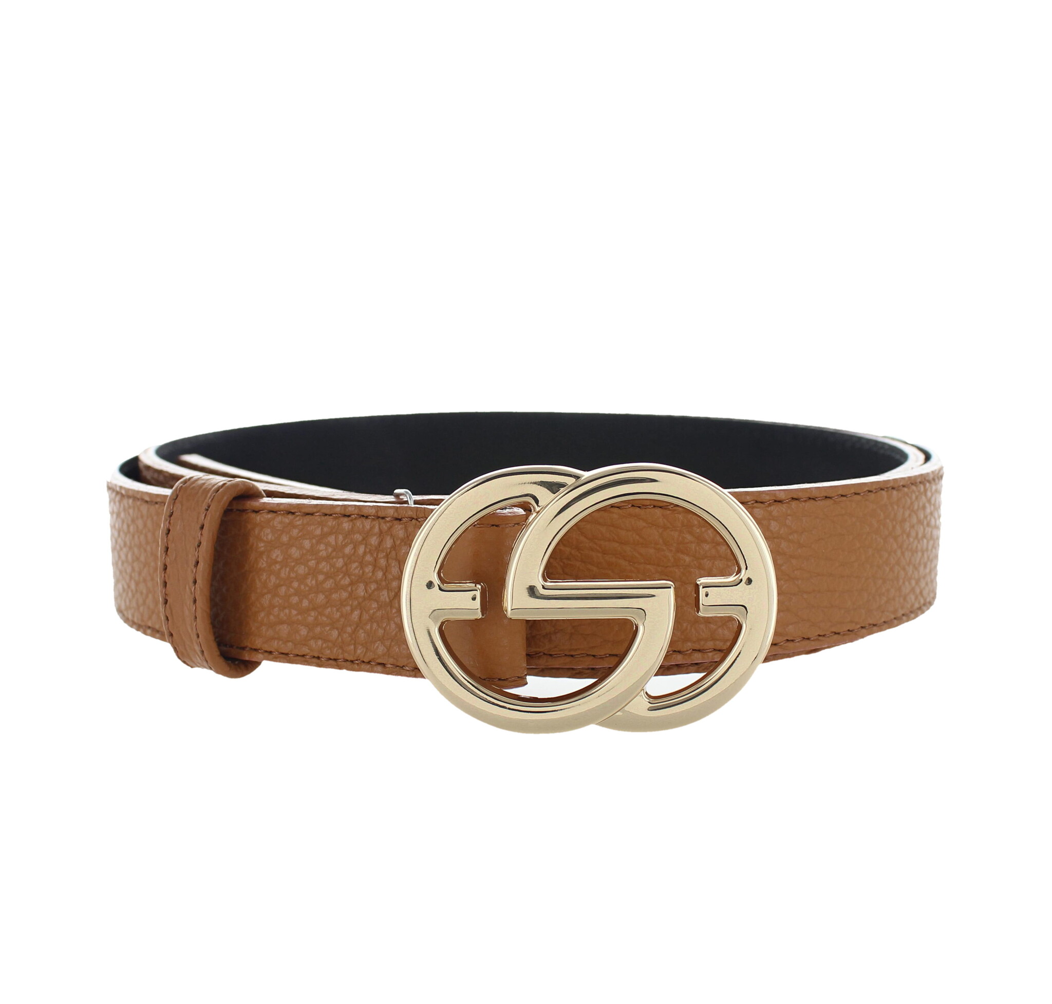 H.A.N Chloé | Leren damesriem 3cm | Lichtbruin