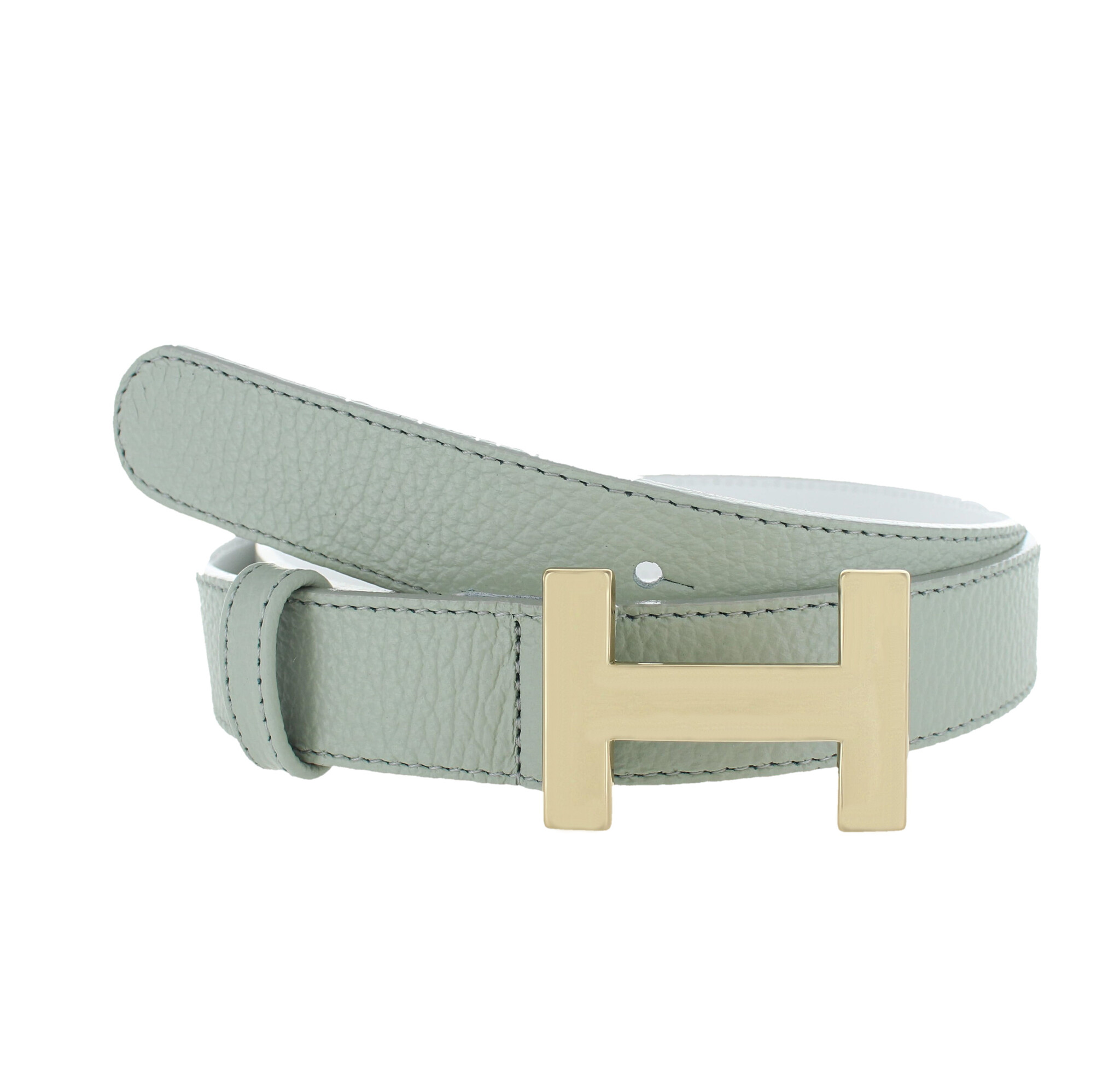 H.A.N Madeleine | Lederen damesriem 3cm | Mintgroen