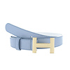 H.A.N. Madeleine | Lederen damesriem 3cm | Lichtblauw