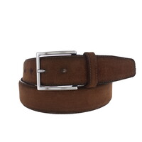 Paolo | Premium suède riem 4cm | Bruin