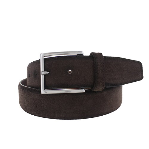  JOB86 Paolo | Premium Suede riem 4cm | Donkerbruin 
