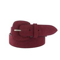 Yasmine | Suède damesriem 4cm | Bordeaux