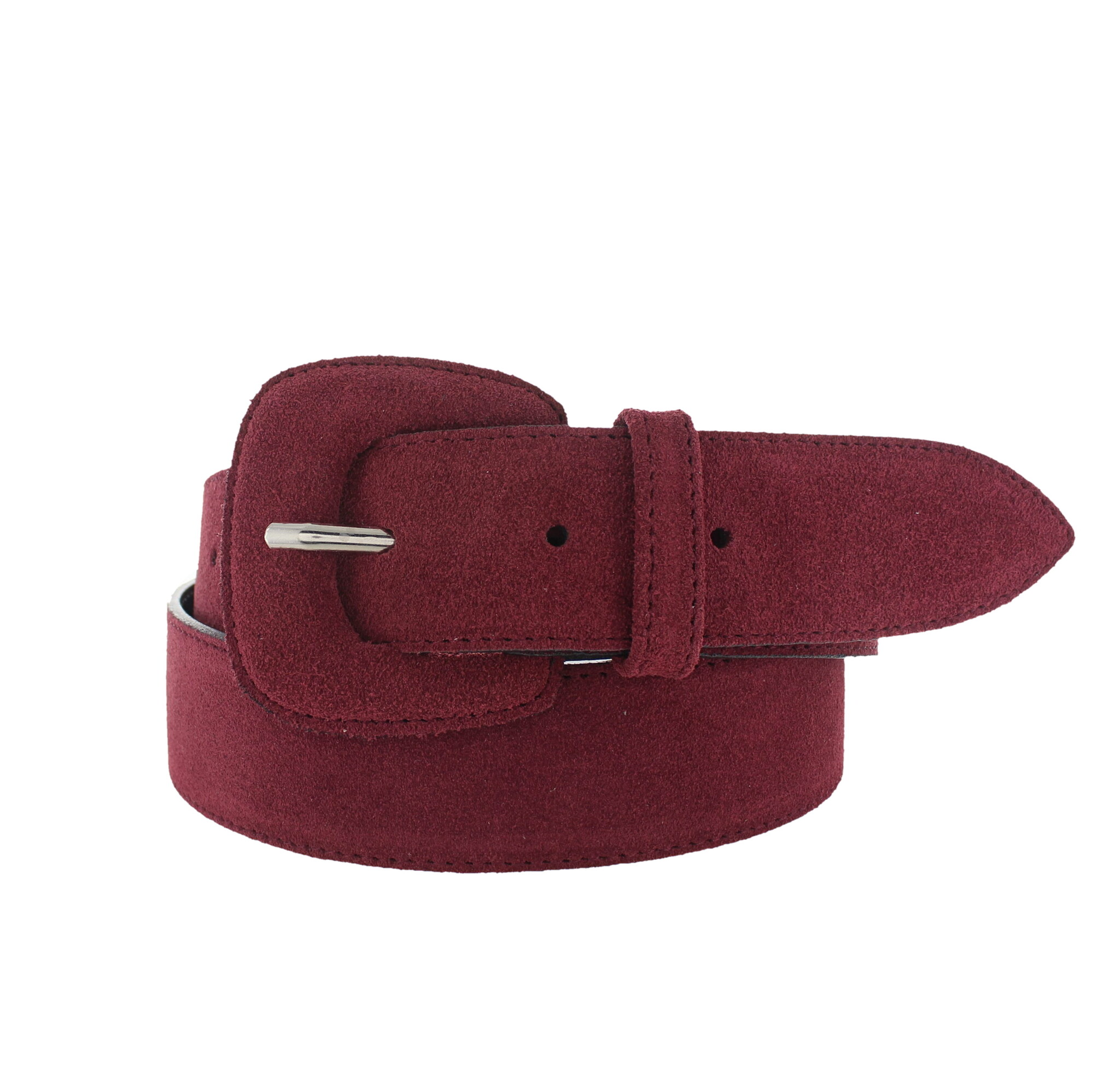H.A.N Yasmine | Suède damesriem 4cm | Bordeaux