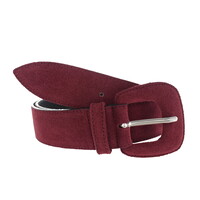 Yasmine | Suède damesriem 4cm | Bordeaux