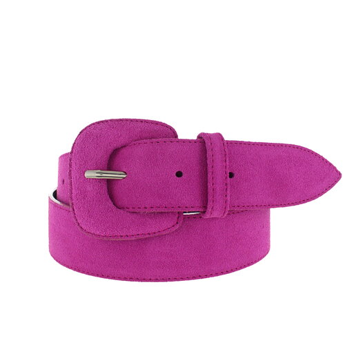  H.A.N. Yasmine | Suede damesriem 4cm | Fuchsia 